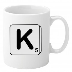 Personalised Mug - Scrabble (Black & White)
