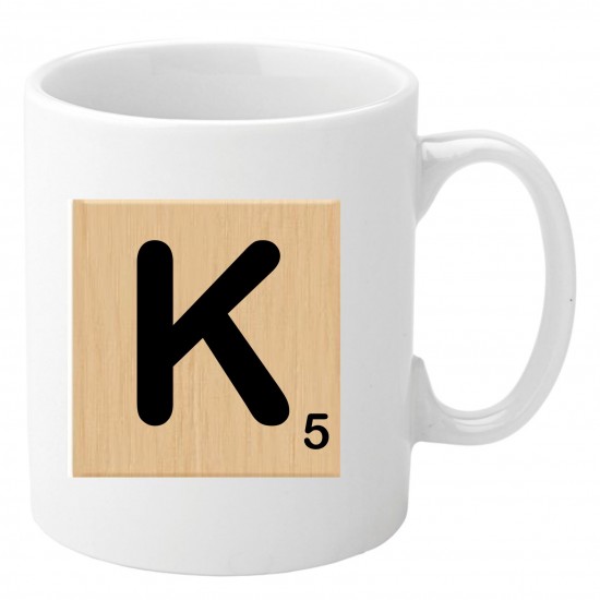 Personalised Mug - Scrabble (Wooden)